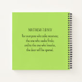 Simple Lime Green Frage Gottsbibel Verse Christlic Notizblock (Rückseite)