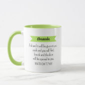Simple Lime Green Frage Gottsbibel Verse Christlic Tasse (Links)