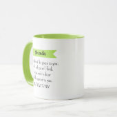 Simple Lime Green Frage Gottsbibel Verse Christlic Tasse (Vorderseite Links)