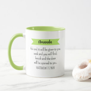Simple Lime Green Frage Gottsbibel Verse Christlic Tasse