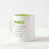 Simple Lime Green Frage Gottsbibel Verse Christlic Zweifarbige Tasse (Vorderseite Links)