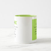 Simple Lime Green Frage Gottsbibel Verse Christlic Zweifarbige Tasse (Mittel)