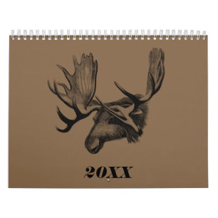 Simple Line Animal Zeichn 2024 Kalender