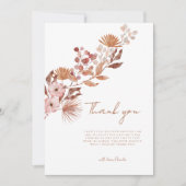 Simple Little Wildblume Boho | Fall Baby Shooter Dankeskarte (Vorderseite)