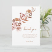 Simple Little Wildblume Boho | Fall Baby Shooter Dankeskarte (Stehend Vorderseite)