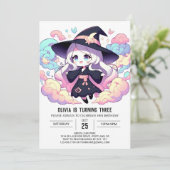 Simple Little Wizard Birthday Einladung (Stehend Vorderseite)