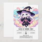 Simple Little Wizard Birthday Einladung (Vorne/Hinten)