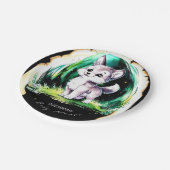 Simple Little Wolf Baby Dusche Pappteller (Schrägansicht)