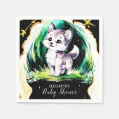 Simple Little Wolf Baby Dusche Serviette (Vorderseite)