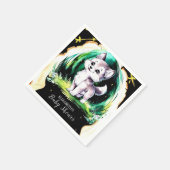 Simple Little Wolf Baby Dusche Serviette (Ecke)