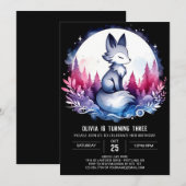 Simple Little Wolf Birthday Einladung (Vorne/Hinten)