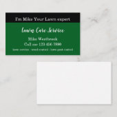 Simple Local Lawn Care Service Visitenkarte (Vorne/Hinten)