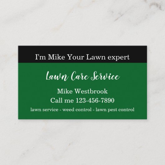 Simple Local Lawn Care Service Visitenkarte (Vorderseite)