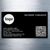 Simple Logo and QR Code Magnetische Visitenkarte