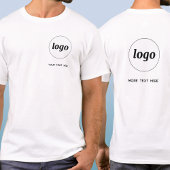 Simple Logo and Text Business Crest and Back T-Shirt