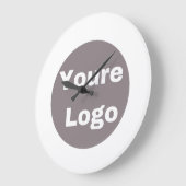 Simple Logo and Text Business personallze Große Wanduhr (Winkel)