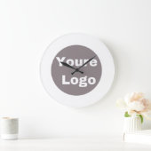 Simple Logo and Text Business personallze Große Wanduhr (Zuhause)