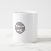 Simple Logo and Text Business  personallze Jumbo-Tasse (Vorderseite)