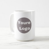 Simple Logo and Text Business  personallze Kaffeetasse (Vorderseite Links)