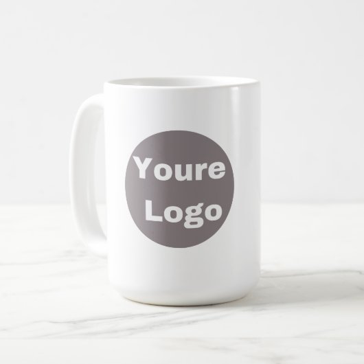 Simple Logo and Text Business  personallze Kaffeetasse (Vorderseite Links)