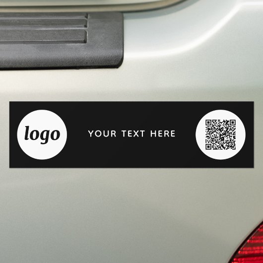 Simple Logo and Text Business QR Code Promotional Autoaufkleber