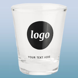 Simple Logo and Text Business Schnapsglas