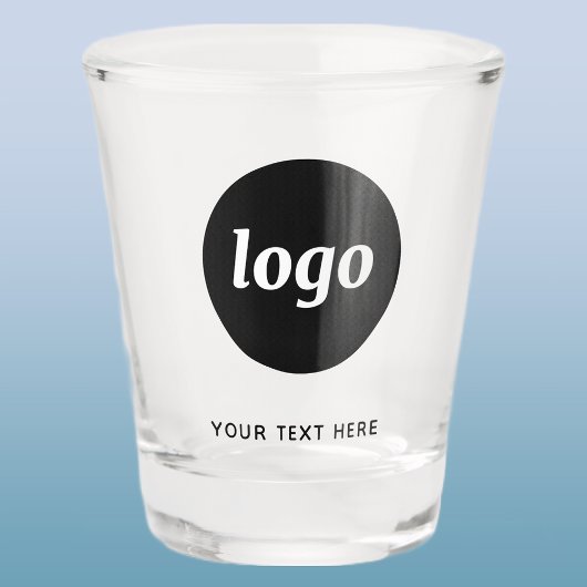 Simple Logo and Text Business Schnapsglas