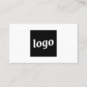 Simple Logo and Text QR Code Visitenkarte (Rückseite)