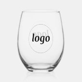 Simple Logo Branded Promotional Business Weinglas Ohne Stiel (Vorderseite)
