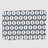 Simple Logo Pattern Business Charcoal Gray Golfhandtuch (Horizontal)
