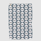 Simple Logo Pattern Business Charcoal Gray Golfhandtuch (Vorderseite)