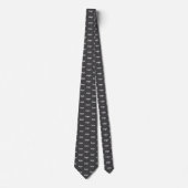 Simple Logo Pattern Dark Charcoal Gray Business Krawatte (Vorderseite)