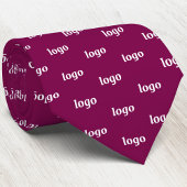 Simple Logo Pattern Dark Cherry Red Business Krawatte