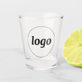 Simple Logo Promotional Business Branding Schnapsglas (Vorderseite)