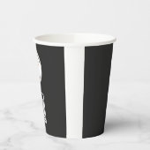 Simple Logo QR Code Business Black Pappbecher (Links)