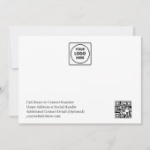 Simple Logo QR Code Business Note Card Mitteilungskarte (Vorderseite)