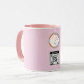 Simple Logo QR Code Business Pink Tasse (Vorderseite Links)