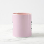 Simple Logo QR Code Business Pink Tasse (Zentrum)