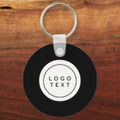 Simple Logo QR Code Business Promotional Keychain Schlüsselanhänger (Vorderseite)