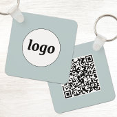 Simple Logo QR Code Business Schlüsselanhänger