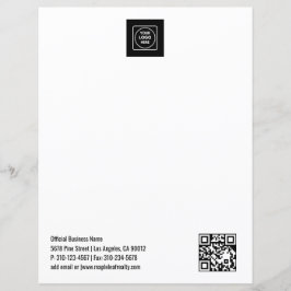 Simple Logo QR Code Professional letterhead