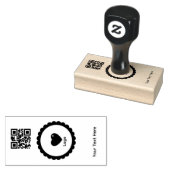 Simple Logo 'QR Code' Text Business Promotional Gummistempel (Stempel)