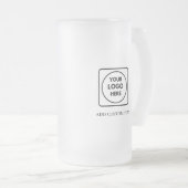 Simple Logo Text Frosted Business Promo mug Mattglas Bierglas (VorderseiteRechts)