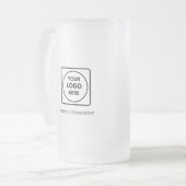 Simple Logo Text Frosted Business Promo mug Mattglas Bierglas (Vorderseite Links)