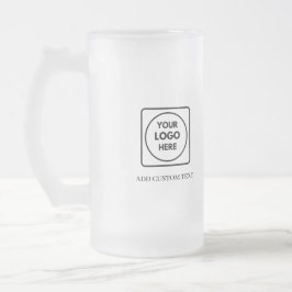 Simple Logo Text Frosted Business Promo mug Mattglas Bierglas