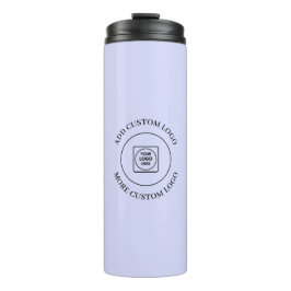 Simple Logo Text Powder Blue Business Branding Thermosbecher