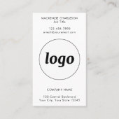 Simple Logo Text QR Code Vertical Format Visitenkarte (Vorderseite)