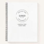 Simple Logo website Text QR CODE Website Notizblock (Vorderseite)