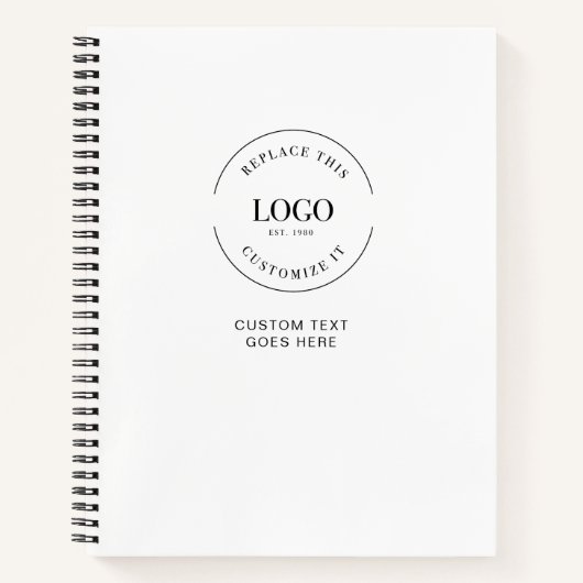 Simple Logo website Text QR CODE Website Notizblock (Vorderseite)