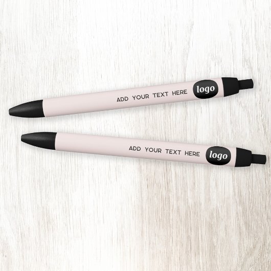 Simple Logo With Text Blush Pink Business  Kugelschreiber